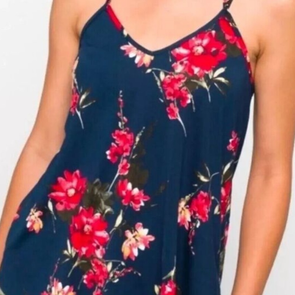 Papermoon Women's Floral Navy Top